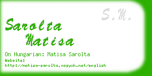 sarolta matisa business card